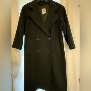 Jones of New York, Black, Double Breasted, Full Length Coat